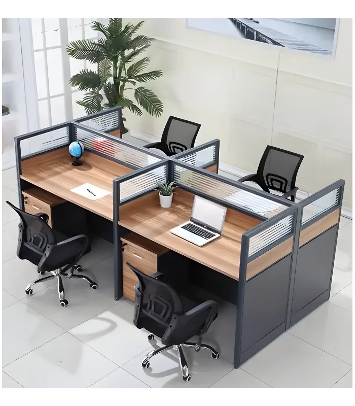 4 seater office workstation